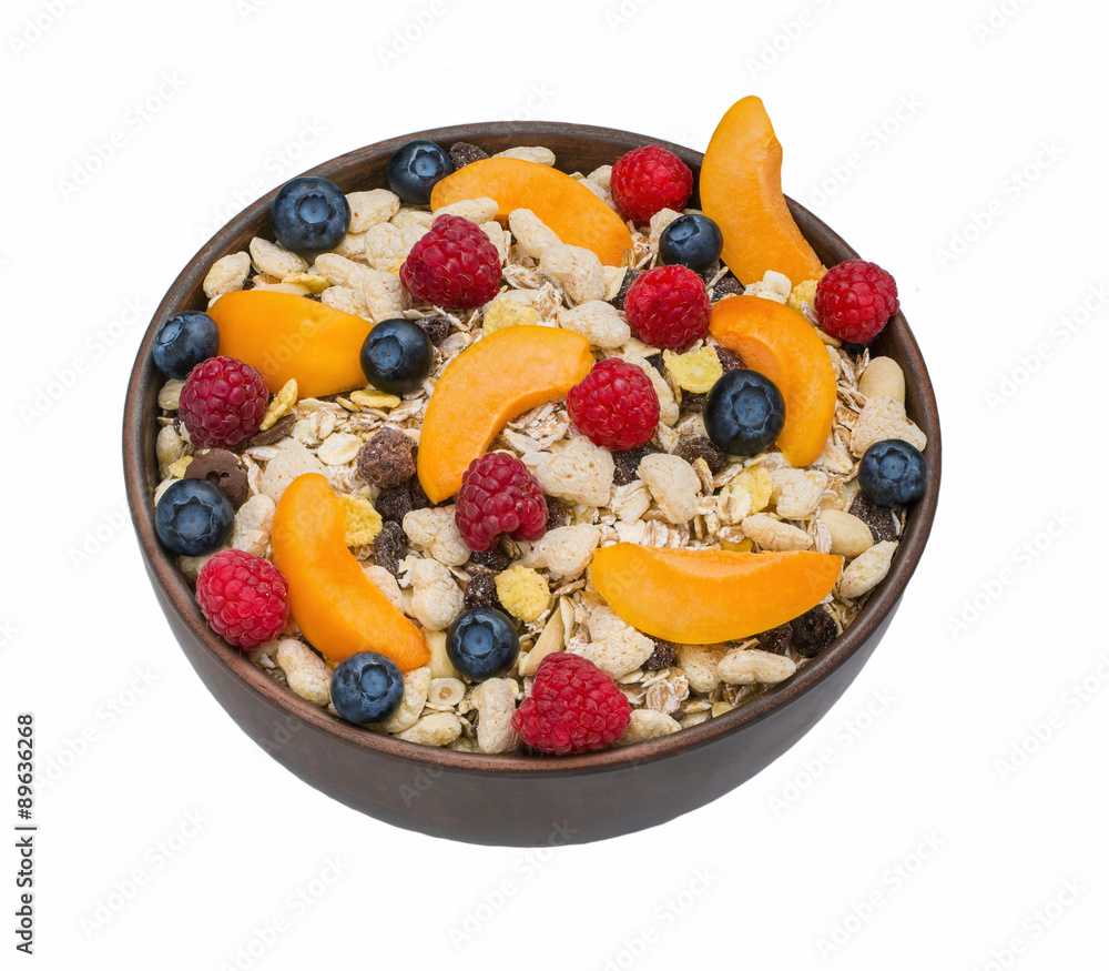 Muesli isolated Muesli isolated