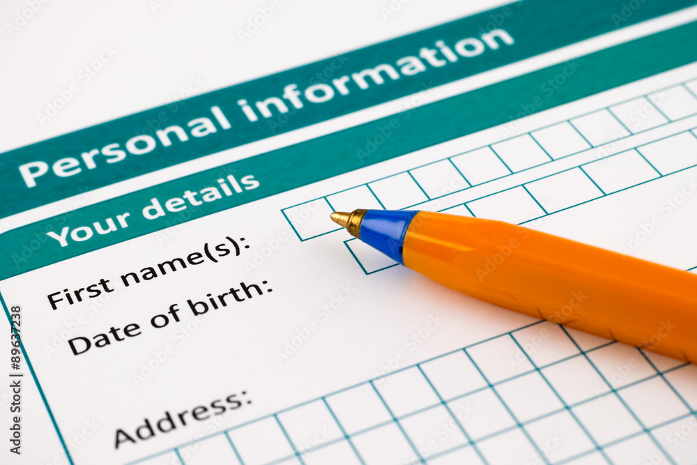 Obraz premium Personal information