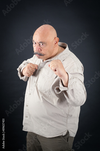 Handsome man doing different expressions in different sets of clothes: boxe