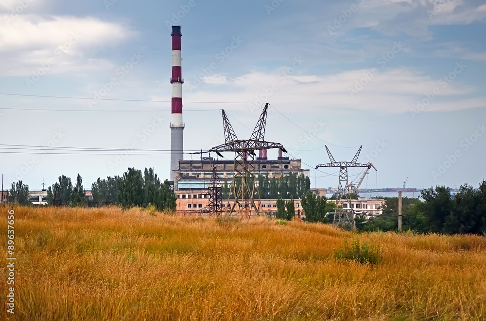 Fototapeta premium Views thermal power plant Kerch