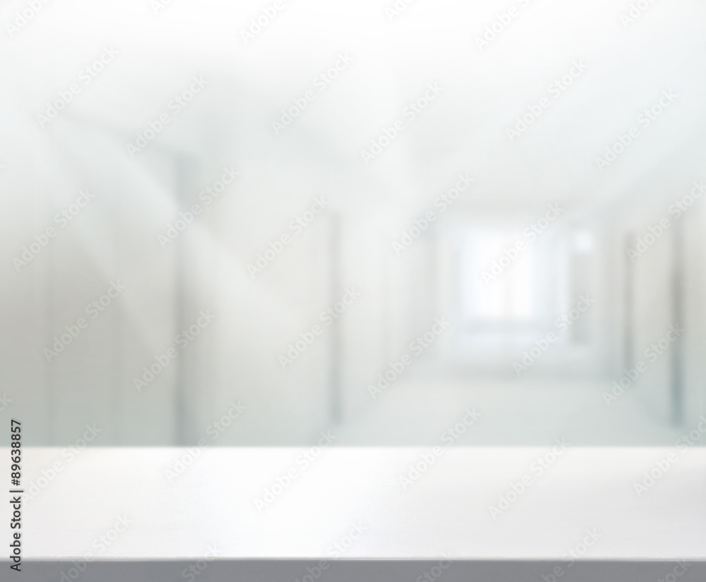 Table Top And Blur Office Background