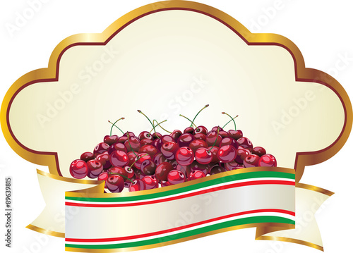 Etichetta confettura ciliegie