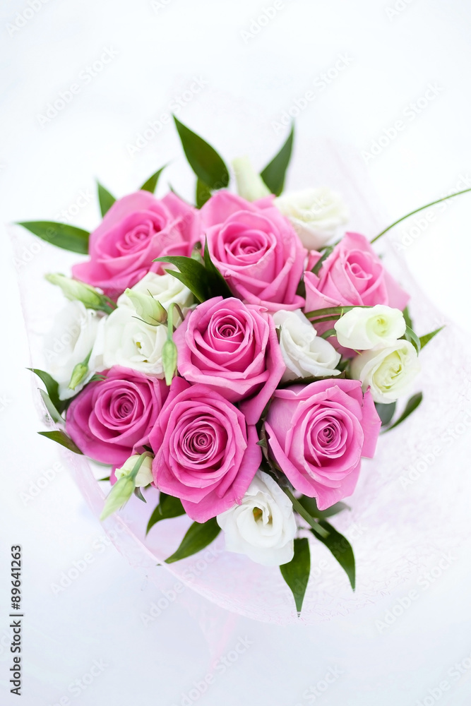 Pink roses bouquet isolated Pink roses bouquet isolated