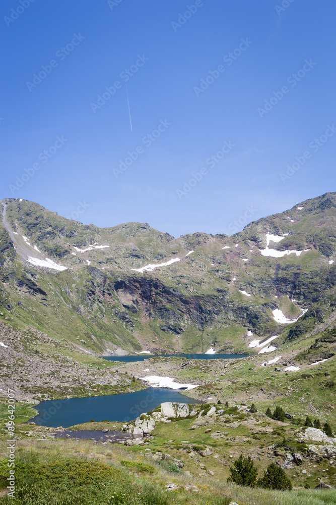 Landscape of the Pyrenees in Andorra