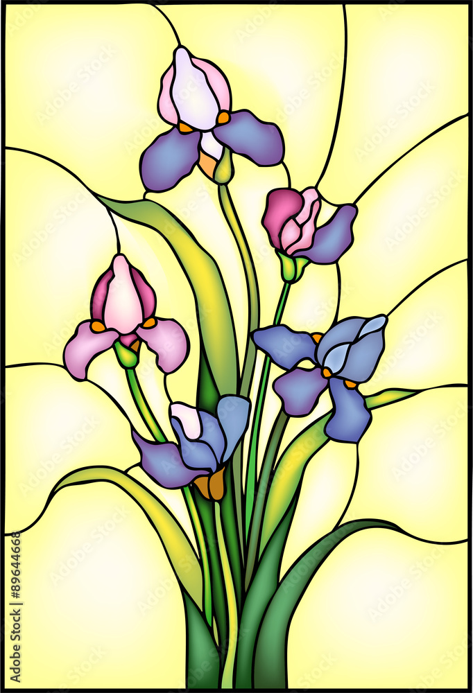 Stained Glass Patterns Flowers Iris Best Flower Site