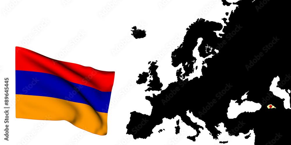 Bandiera dell'europa Armenia