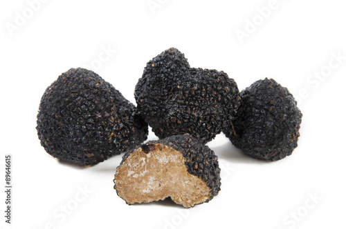 Freshly harvested black truffle