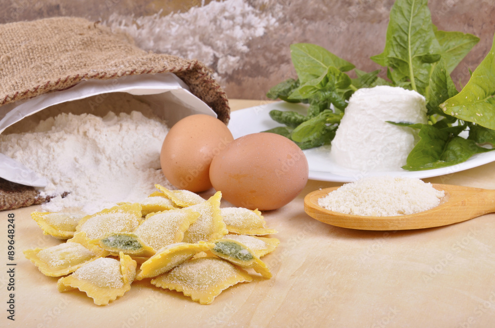 Ravioli with ricotta and spinach Ravioli with ricotta and spinach
