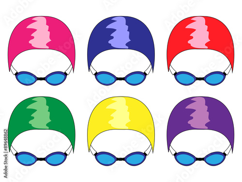 Swimming Caps in Different Colours