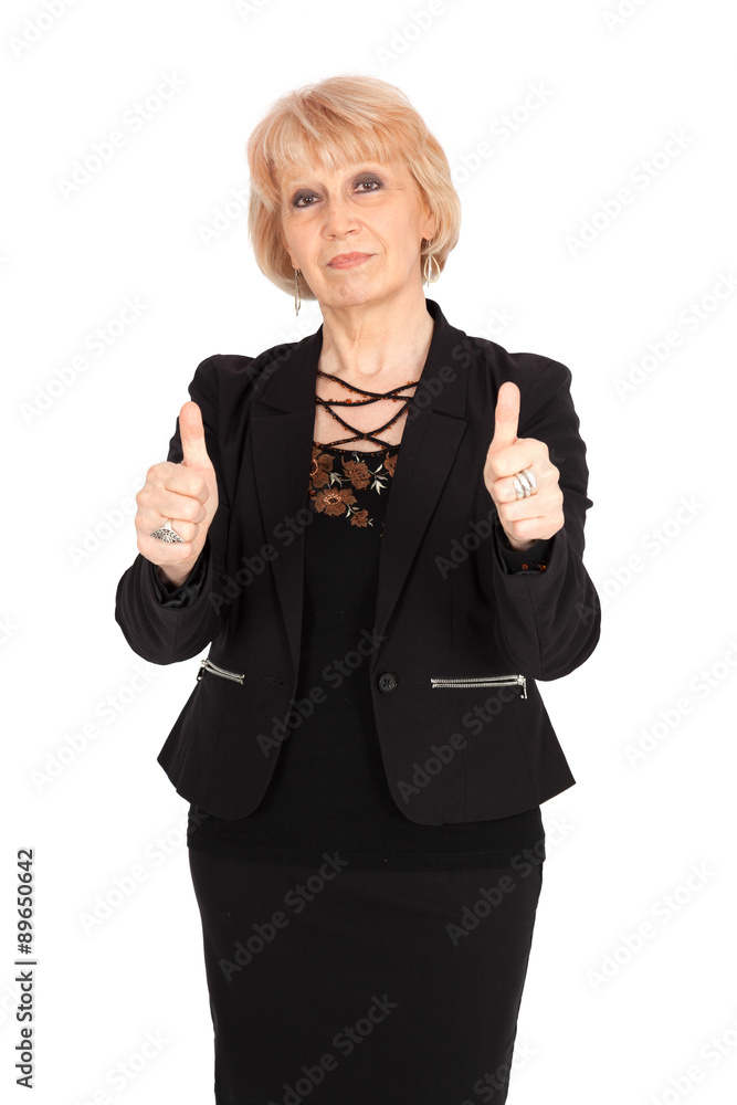 Beautiful woman doing different expressions in different sets of clothes: thumbs up Beautiful woman doing different expressions in different sets of clothes: thumbs up