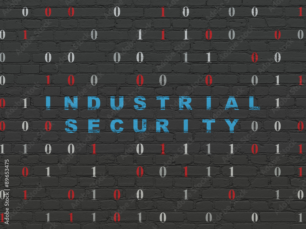 Security concept: Industrial Security on wall background Security concept: Industrial Security on wall background