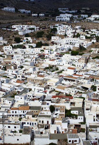 Houses in Lindos Greece © farimaging