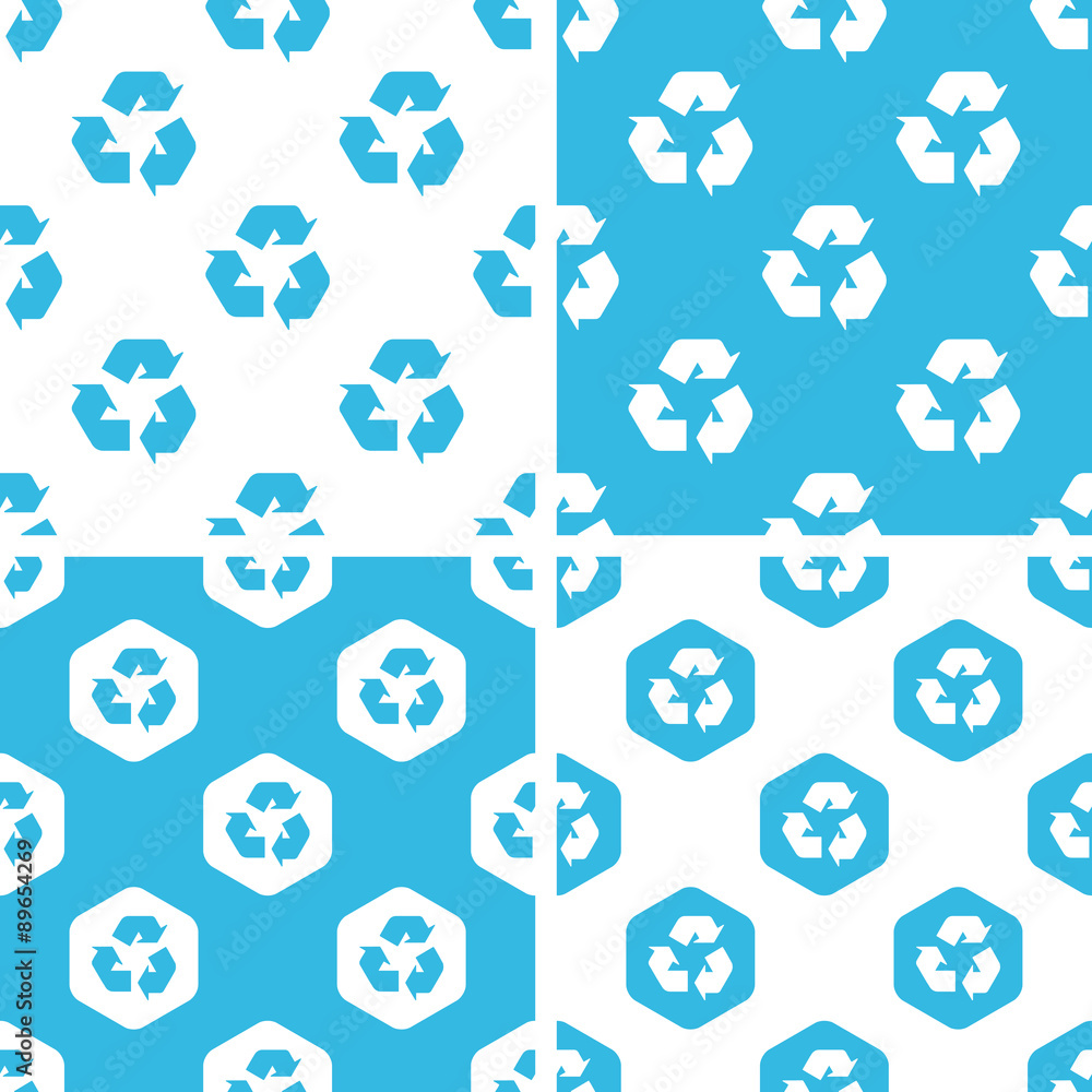 Recycling sign patterns set Recycling sign patterns set