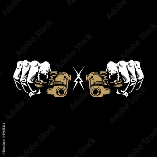 The Guns in hands