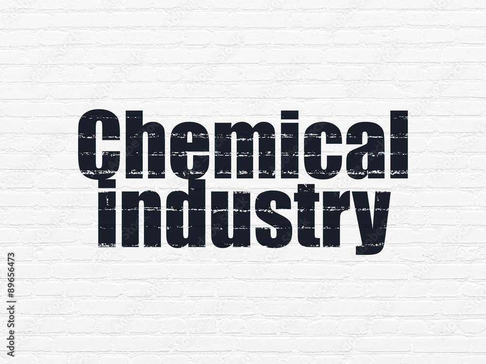 Manufacuring concept: Chemical Industry on wall background