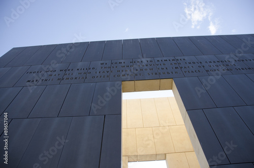 Oklahoma City bombing memorial in Oklahoma city.