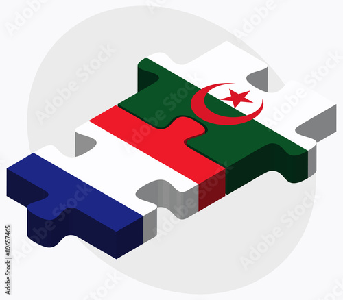 France and Algeria Flags