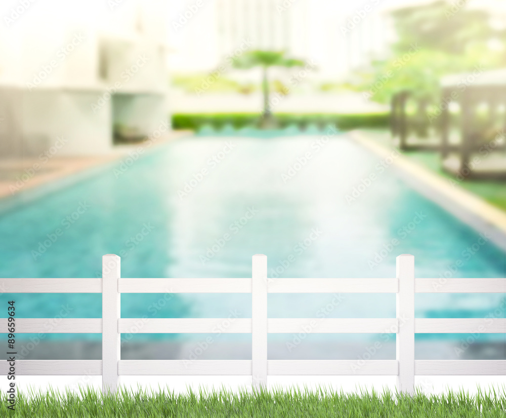 Fence Wall For Background And Pool Stock Photo | Adobe Stock