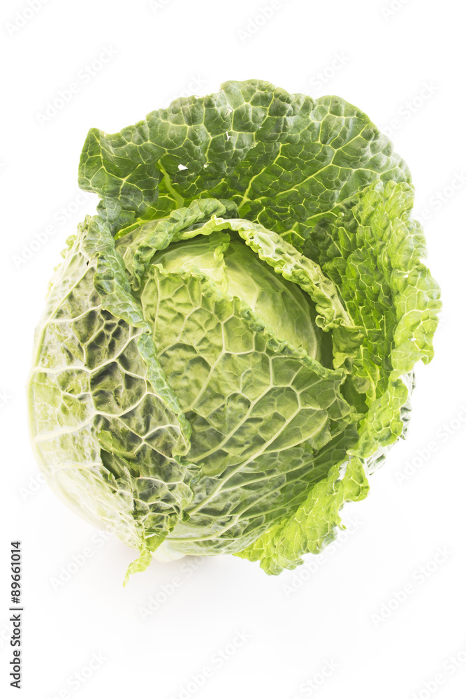Fototapeta premium Fresh kale isolated on a white