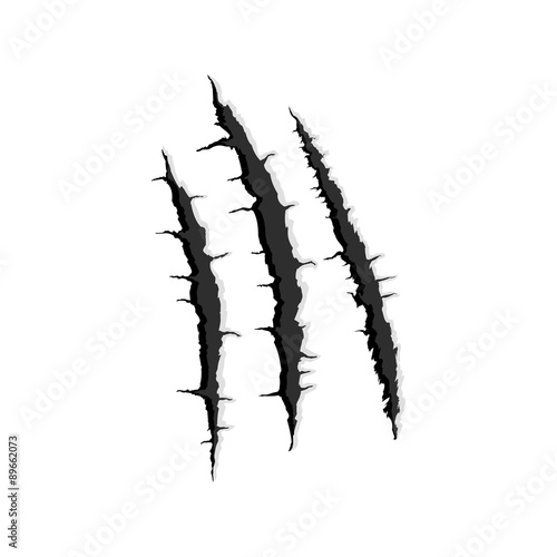 Three vertical trace of monster claw
