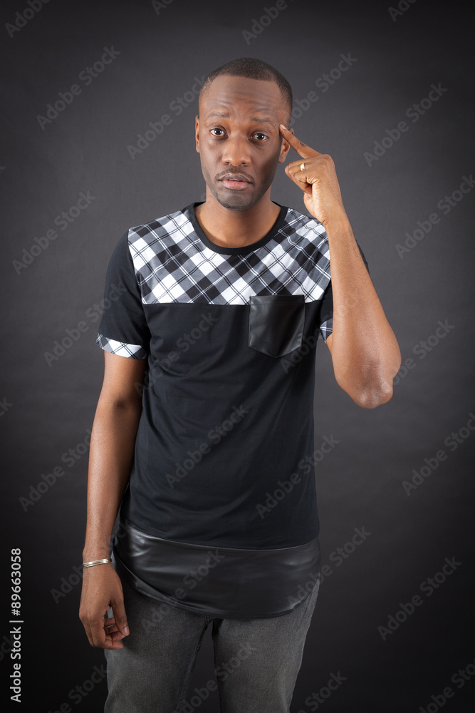 Handsome man doing different expressions in different sets of clothes: you are crazy Handsome man doing different expressions in different sets of clothes: you are crazy