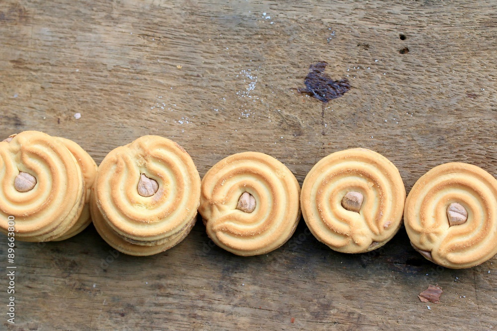 Fototapeta premium tasty cream cookies