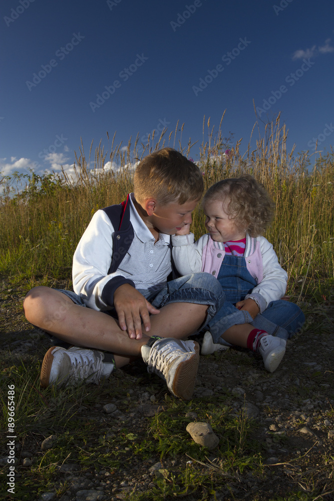 Fototapeta premium brother and sister