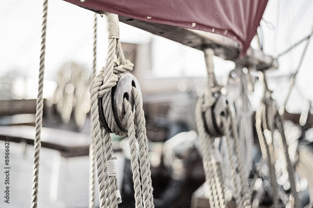 Fototapeta premium Segelschiff-Takelage