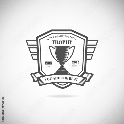 Logo victory trophie and award