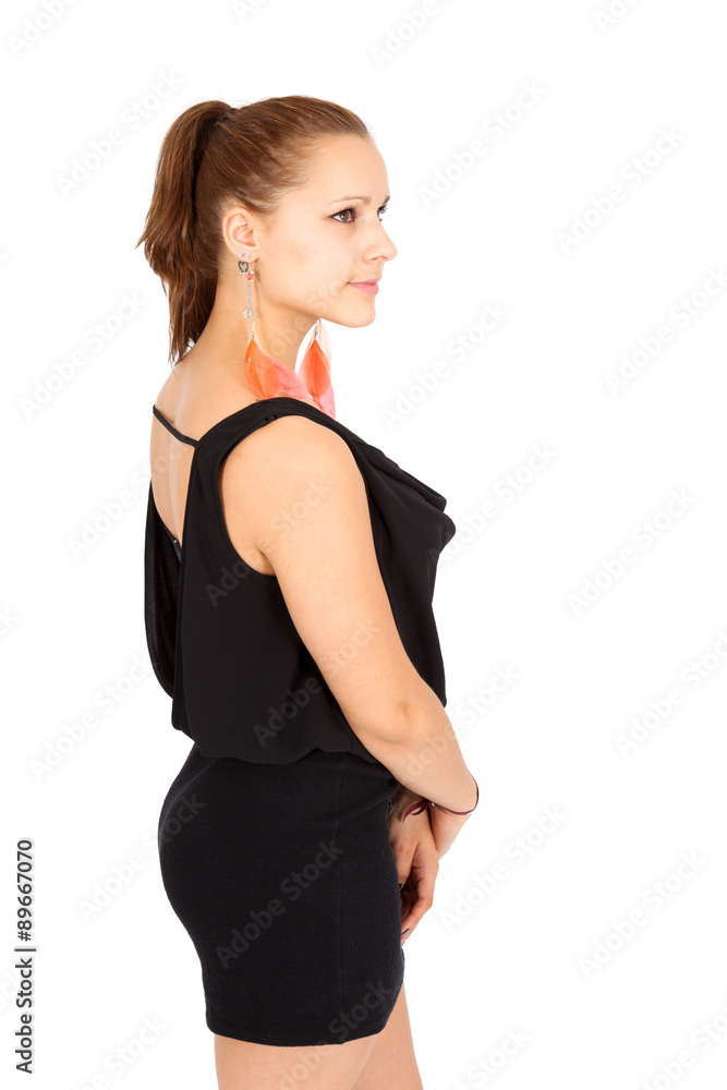 Beautiful woman doing different expressions in different sets of clothes: posing Beautiful woman doing different expressions in different sets of clothes: posing
