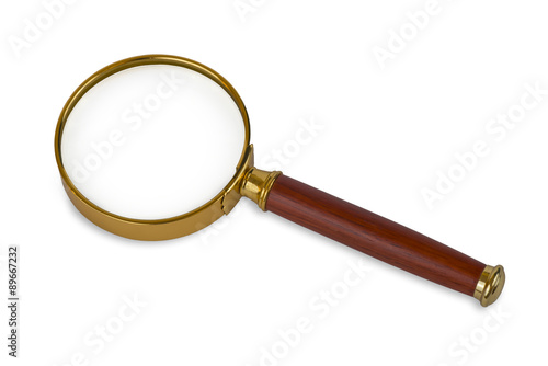 Closeup Image of an Isolated Magnifying Glass