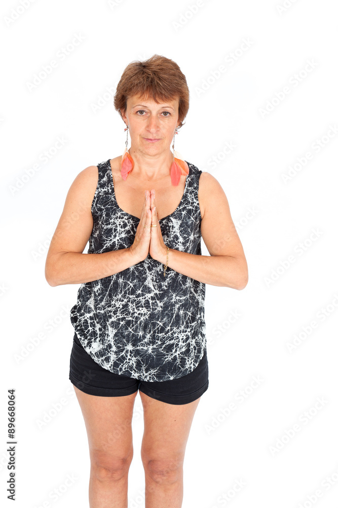 Beautiful woman doing different expressions in different sets of clothes: waving Beautiful woman doing different expressions in different sets of clothes: waving