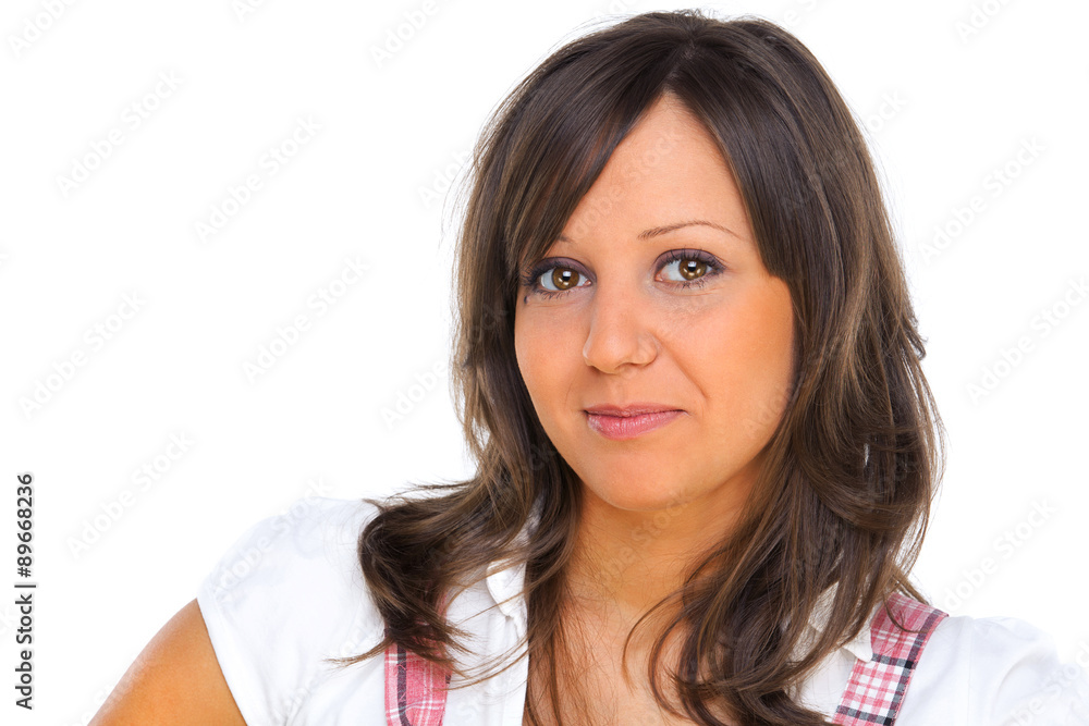 Woman portrait on white Woman portrait on white
