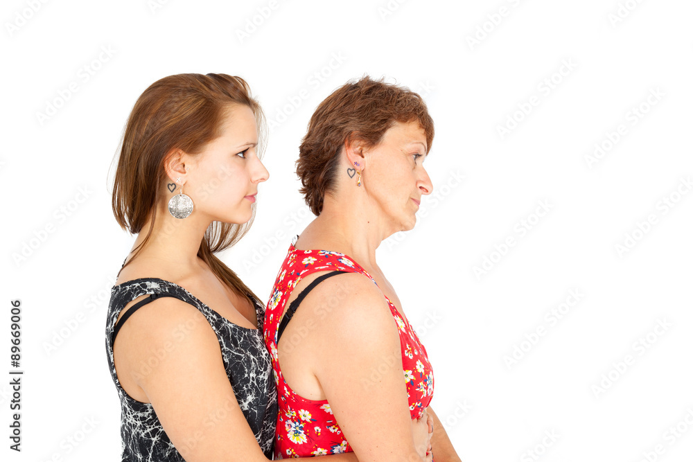 Beautiful women doing different expressions in different sets of clothes: posing Beautiful women doing different expressions in different sets of clothes: posing