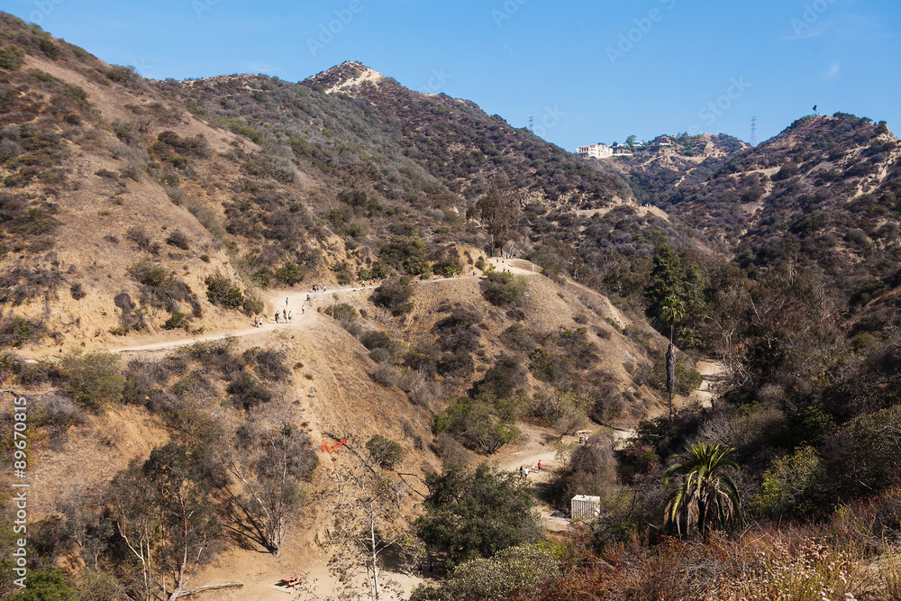 View of natural in mountains, Los Angeles runyon canyon park