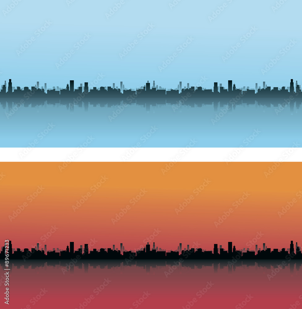 City Skylines in different colours