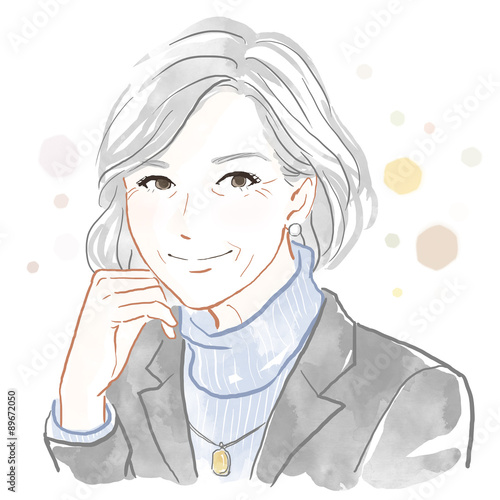 おしゃれなシニア女性 Stock イラスト Adobe Stock おしゃれなシニア女性 Stock イラスト Adobe Stock