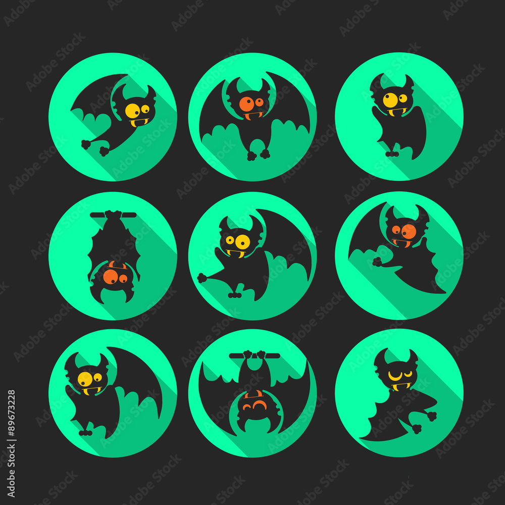 Fototapeta premium Vampire Dracula for Halloween. Vector icon in style flat