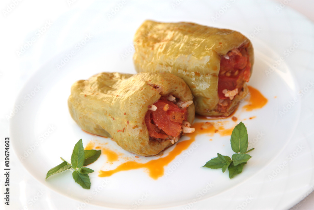 urkish cuisine. ( Dolma ). Green pepper dolma
urkish cuisine. ( Dolma ). Green pepper dolma