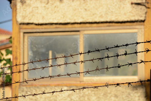 puesto de vigilancia en los muros de una prision