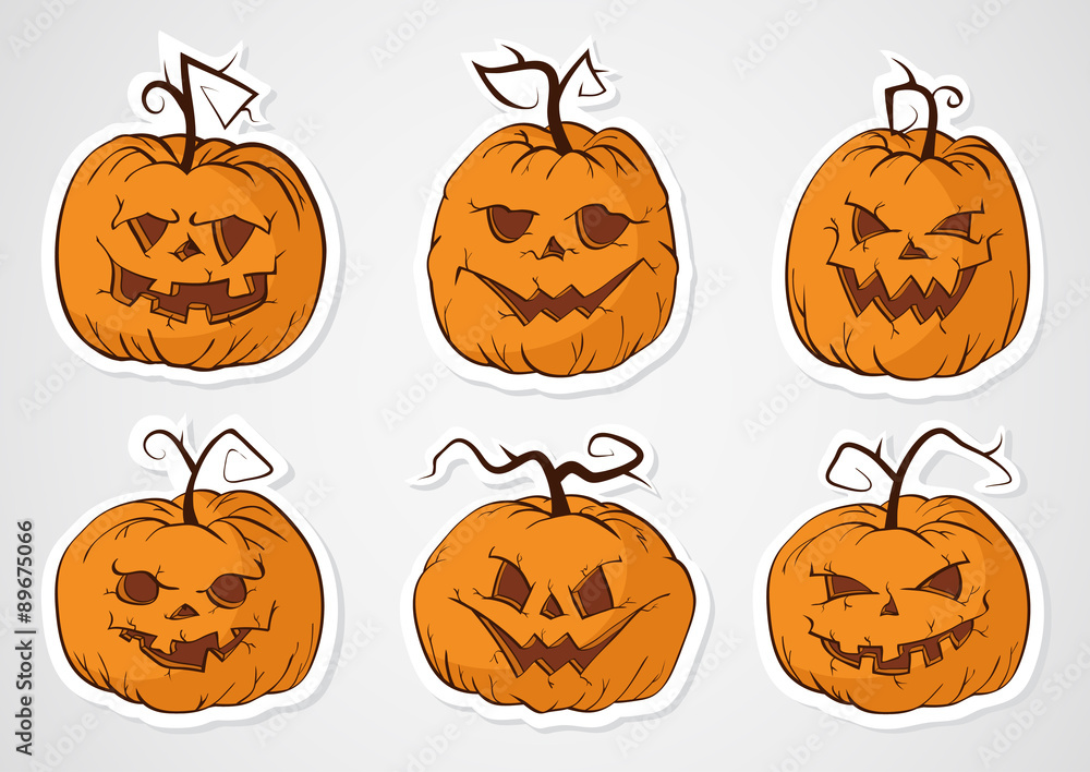 Halloween pumpkins stickers Halloween pumpkins stickers