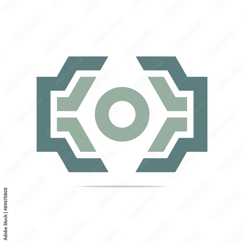 Logo Abstract Symbol Hexa Icon Element Vector