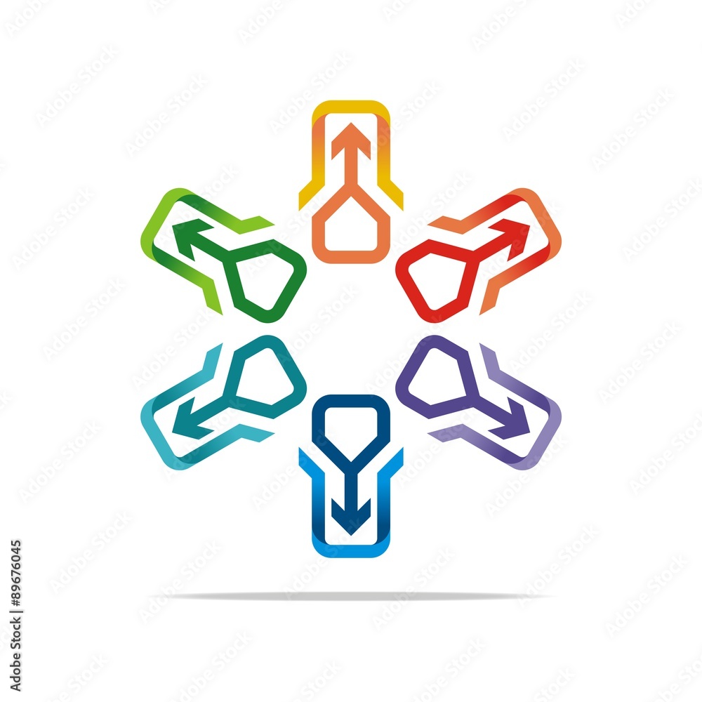 Logo Abstract Star Arrow Circle Icon Cursor Design Colorful Abstract Logo Abstract Star Arrow Circle Icon Cursor Design Colorful Abstract