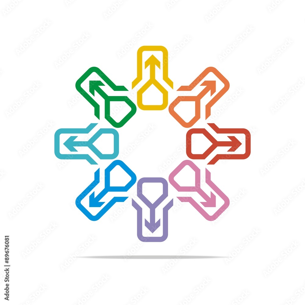 Logo Abstract Star Arrow Circle Icon Cursor Design Colorful Abstract Logo Abstract Star Arrow Circle Icon Cursor Design Colorful Abstract