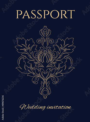 Wedding invitation passport