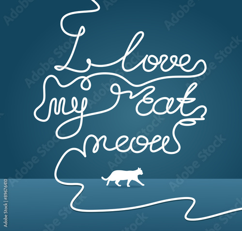 I love my cat meow caption