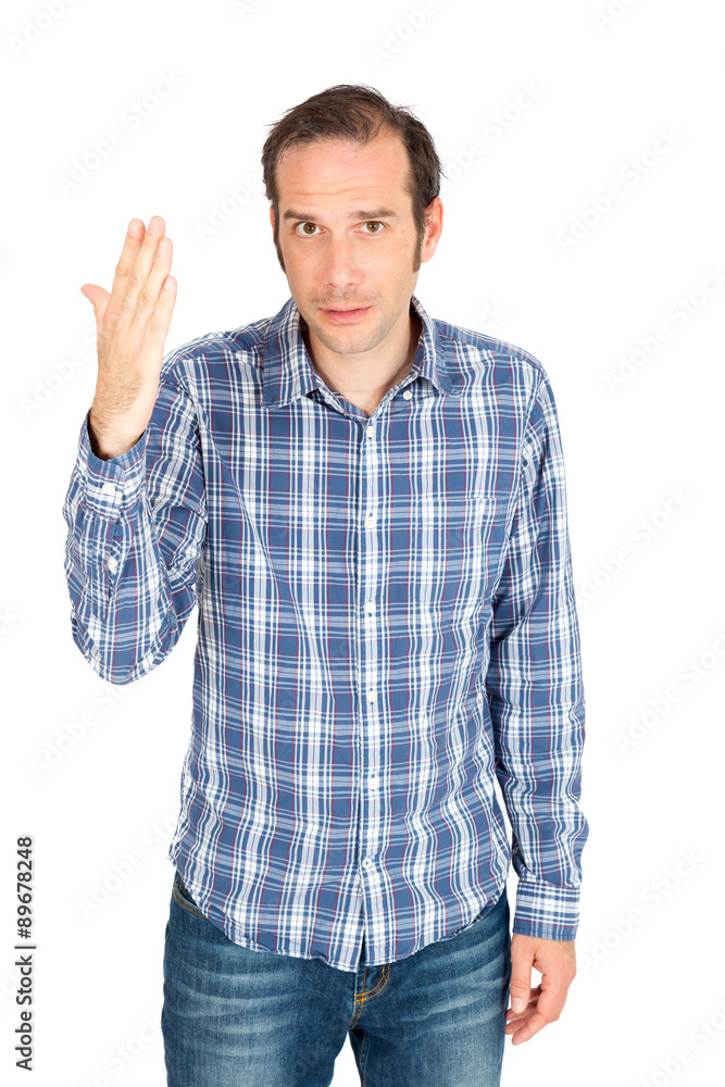 Handsome man doing different expressions in different sets of clothes: be careful Handsome man doing different expressions in different sets of clothes: be careful