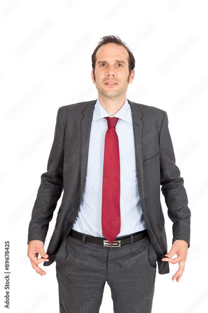 Handsome businessman doing different expressions in different sets of clothes: empty pockets Handsome businessman doing different expressions in different sets of clothes: empty pockets