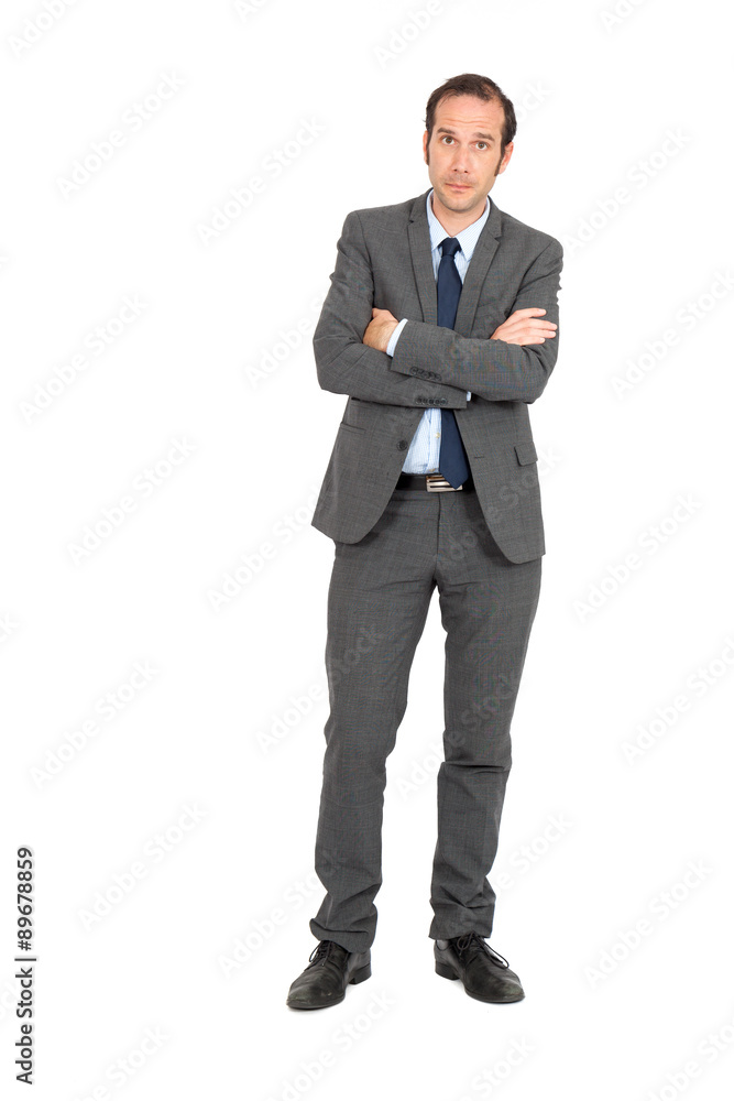 Handsome businessman doing different expressions in different sets of clothes: standing up Handsome businessman doing different expressions in different sets of clothes: standing up