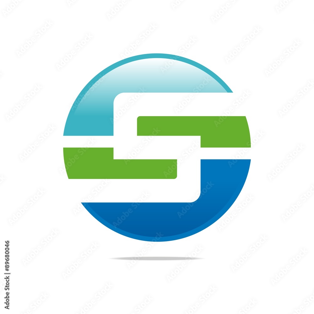 Logo Abstract Icon Circle Square Letter S Design Vector Logo Abstract Icon Circle Square Letter S Design Vector